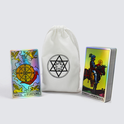 kaufen Custom Print Premium Holographische Tarotkarten Mit Tasche Druck Machen Luxus Rider Tarotkarte Mit Führerbuch online manufacture