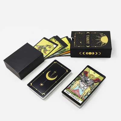 kaufen Besonderes Drucken Original Sonne schwarze Tarotkarten Drucken machen russischen Reiter Luxus online manufacture