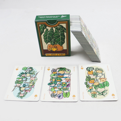 kaufen Maßgeschneiderte Druck Premium Grüne Pflanzen Spielkarten 63x88mm Magic Spielkarte online manufacture
