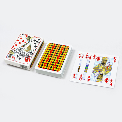 kaufen Auf Wunsch gedruckt Original-Schwarz-Kern-Afrika-Stil-Spielkarten Druck hochwertige Cartoon-Weiß-Spielkarte online manufacture