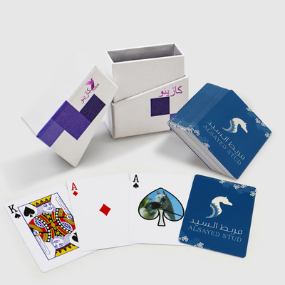 kaufen Muster umweltfreundliche Arabische Sprache Spielkarten Custom Printing mit Deckel und Basisbox online manufacture