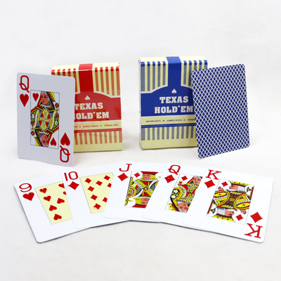 kaufen Benutzerdefinierte Wasserdichte Jumbo Schriftarten Casino Spielkarten mit Box Benutzerdefiniertes Logo CMYK online manufacture