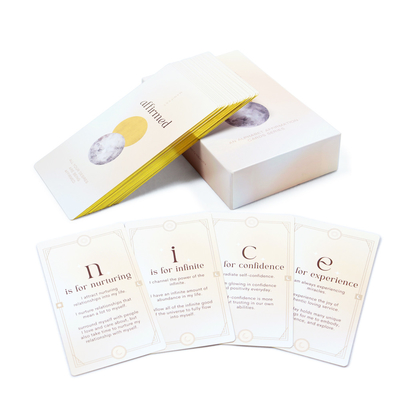 kaufen Doppelbox-Set bereit zum Versand, benutzerdefiniertes Design akzeptiert, positive Bestätigungskarten für Mütter online manufacture