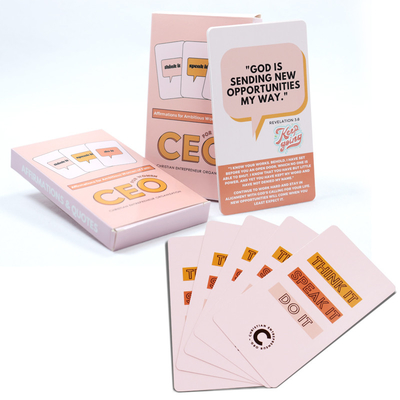 kaufen Pink Affirmation Cards Custom Design für tägliche positive Affirmationen und Motivation online manufacture