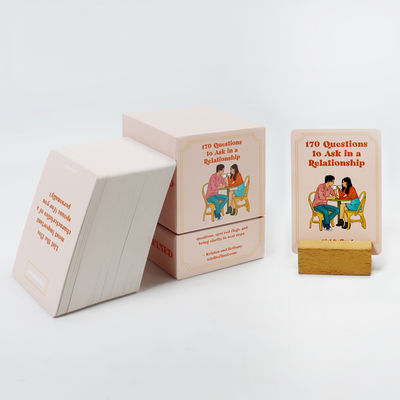 kaufen Custom 3D Stickerei Logo Design Positive Affirmation Flash Cards Deck für Erwachsene Finanzgame Karten spielen online manufacture