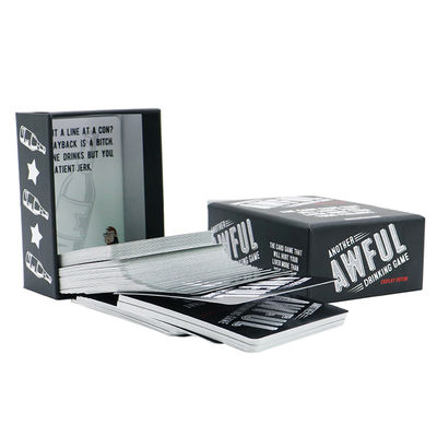 kaufen Varnishing Print Drinking Game Question Cards Deck Custom Printing Drinking Truth or Dare Card Game for Adult with Box Printing Service online manufacture