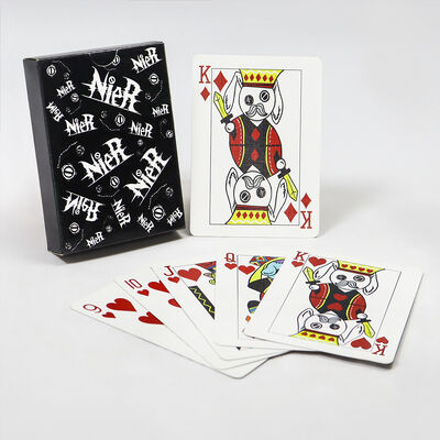 kaufen Benutzerdefinierte Standardgröße Schwarz Blaue Kernpapier Spielkarten Poker Deck mit Box und individuellem Logo online manufacture