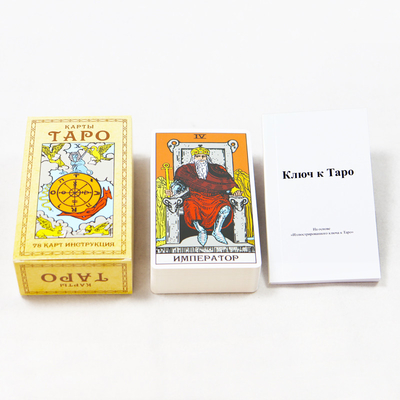 Persönliche Rußland Papier Affirmation Tarotkarten Spielen Kartenspiel Deck mit Box