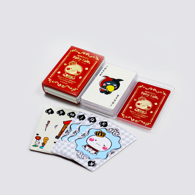OEM Karikatur-Spielkarten Liebenswertes Stil Pokerkarten mit Plastikbox