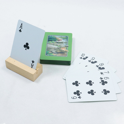 3D-Visuelle Effekt Tier Pokerkarten benutzerdefiniertes Logo Kartenspiel Deck Plastik PVC
