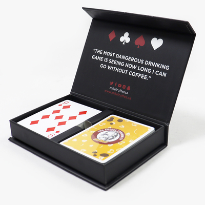 Custom 100%PVC Spielkarten zwei Decks Design Druck Logo Waschbares Plastik Eine Schachtel mit zwei Poker Spielkarten