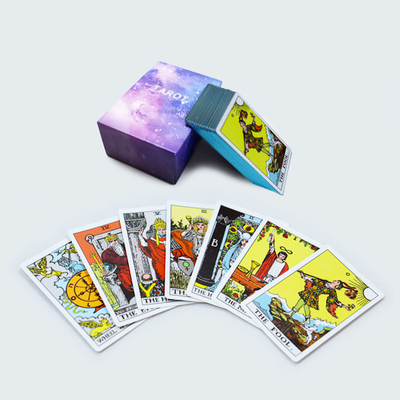 Original Blue Edge Miniatur Tarot Karten Drucken Romantik Lila Tarot Karte Mit Tasche