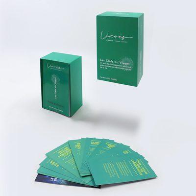 Drucken von positiven Affirmationen Kartenspiel für Frauen Design Kartenspiel Hersteller auf Französisch mit Box