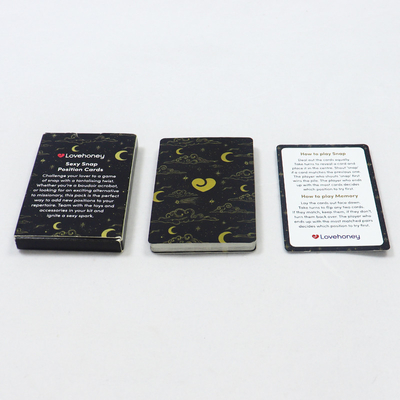 Custom Schlafzimmer Schwarze Intimität Spielkarten für Paare Zweideutig Tun oder Wagen Spiel In CMYK