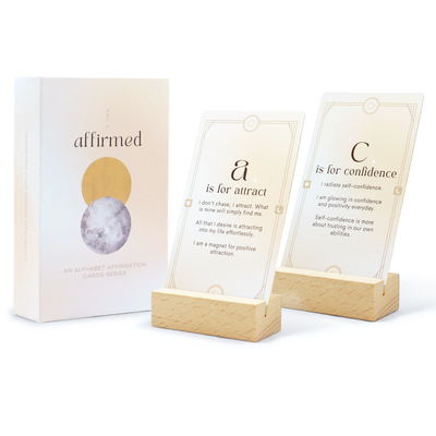 Gold-Kante-Lamination Positive tägliche Affirmation Karten Deck für Frauen Custom Printing