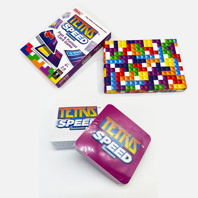 Benutzerdefinierte Designs Tetris Speed Spielkarten Farbsolitär Bildungskarten für Kinder