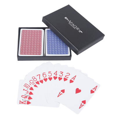 Besonders glatte, wasserdichte Plastik-Pokerkarten, gedruckte, langlebige PVC-Spielkarten 63x88mm