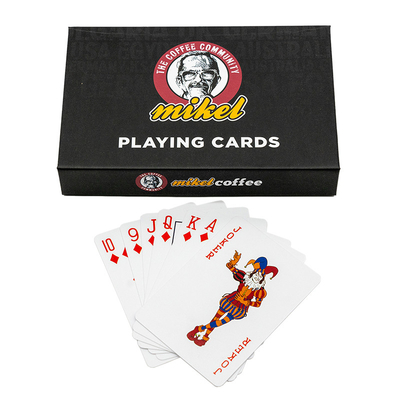 Custom Logo Kaffee Entspannung Spielkartensatz Zwei Paare Kunststoff Spanisch