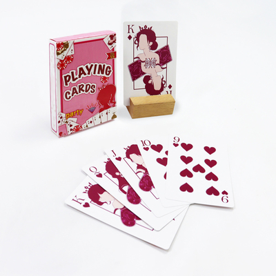 CMYK-Druck von persönlichen Familientischspielen Pink Queen Spielkarten mit individuellem Logo