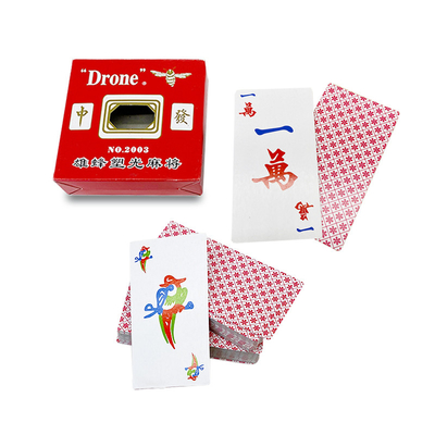 Amerikanische Familienreise Mahjong-Karten spielen mit benutzerdefiniertem Logo und ISO-Zertifikat