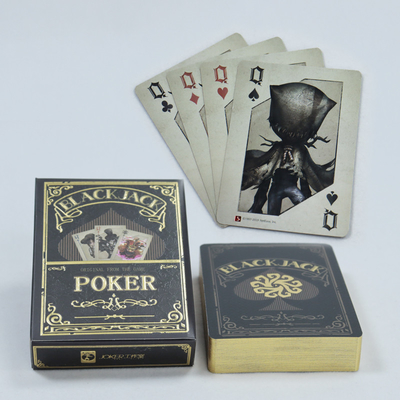 Custom Printed Logo Silbergoldfolie Rand Poker Deck auf Luxuspapier In AI Format