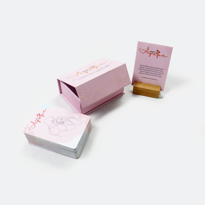 Magnetische Schließbox Druckpaar Gesprächskarten für Affirmationsspiel