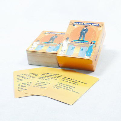 Benutzerdefiniertes Fragenkarten-Spiel Flash-Karten Akzeptables Design mit benutzerdefiniertem Druck und Karton