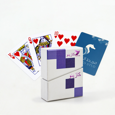 Custom Mode Freizeit-Spiel Spielkarten gedruckt Wasserdicht Dauerhaft mit CMYK-Kunststoff