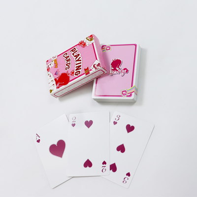 Herstellung kundenspezifischer Designs Frauen rosa Spielkarten für Paare persönliches Spiel