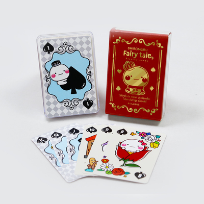 Custom Limited Edition Werbe-Poker-Deck mit Plastik-transparenten Box hergestellt