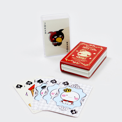 Druckte Zeichentrickkarten Deck Lackierung Oberflächenveredelung Custom Limited Edition Spielkarten