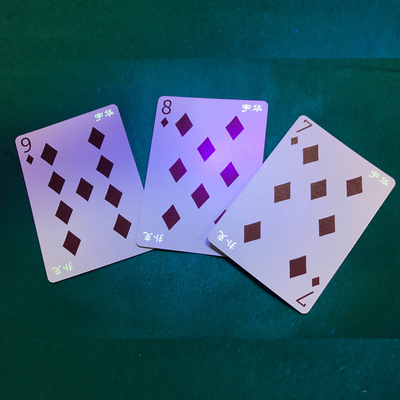 CDR-Artwork-Format angepasste Kunststoff-Leuchten-Spielkarten zum Betrügen in Spielen
