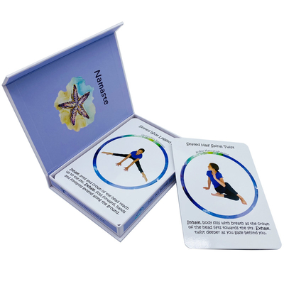 Custom Printing Yoga Bewegung Flash Cards für normale pädagogische Sport Übung Spiel