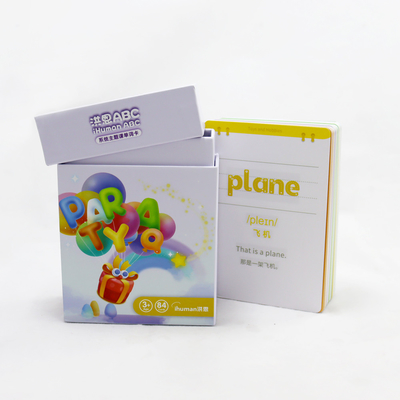 Benutzerdefinierte Designs Artikel Benutzerdefinierte Kartenspiel für Kinder Druckbuchstaben Nummern Flash-Karten