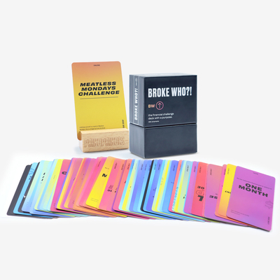 Interaktives Finanzkreditkartenspiel für Erwachsene Jugendliche Party Papierdruckdeck