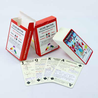 Mathematik-Kenntniskarte Custom Printing Flashing Spielkarten Spiel Drucken Dienen Mathematik Revisionskarte
