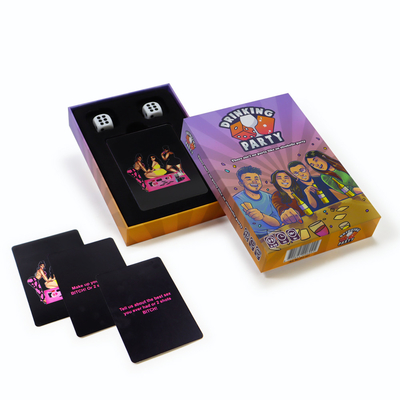 Benutzerdefinierte Inhalte Tischspiel Trinkfeier Spielkarten Spiele für Erwachsene Benutzerdefinierte Oberflächenveredelung In PDF-Format