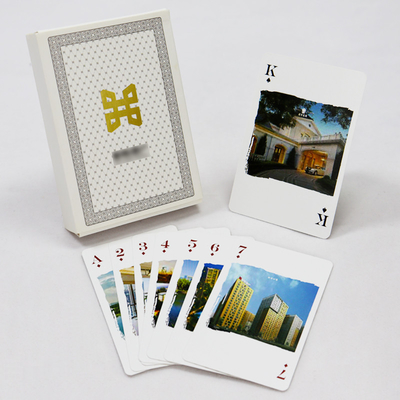 Umweltschonende Werbung mit schwarzem Kern Papier Pokerkarten spielen Herstellung mit Schubladen und Folien Gold Design