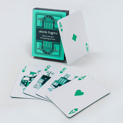 Individuelle grüne Goldfolien-Werbespielkarten Luxus-Kollektion  Mit sehr coolen grünen Spielkarten