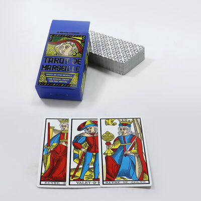 Persönlich gestaltete Tarotkarten mit CMYK 4-Farb-Offset-Druck und Schrumpfverpackung