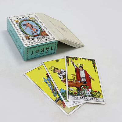 Bedruckte Orakel-Tarotkarten mit Anleitung in Gitterbox für Wahrsagerei