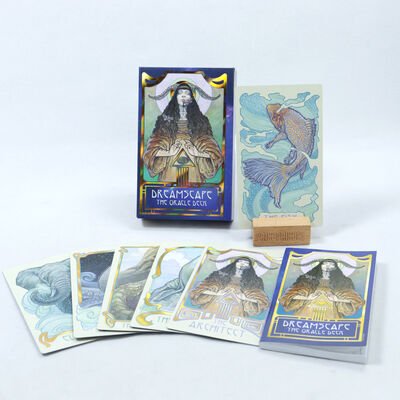 Benutzerdefinierte Luxus-Goldfolien-Tarotkarten mit CMYK-4-Farben-Offsetdruck und beiliegendem Handbuch
