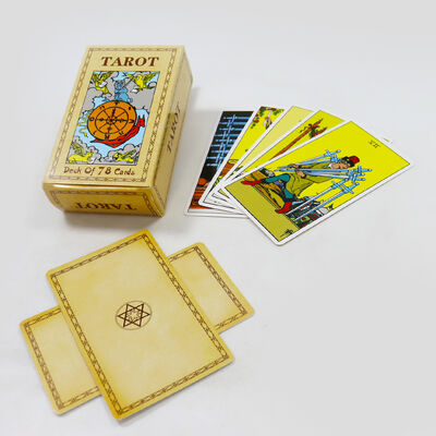 Großhandel mit individuellem Design, 310 g/m², schwarzem Kernpapier, Tarotkarten mit Leitfaden für Wahrsagerei und Unterhaltung