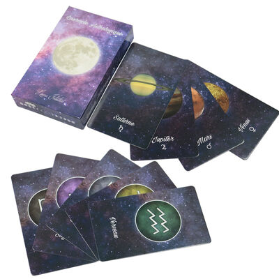 Individuell gestaltete, bedruckbare Tarotkarten aus schwarzem Kernpapier (310 g/m²) mit beiliegendem Leitfaden