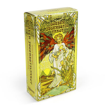 Custom Gold Stempel Druckbare Tarotkarten mit Führer in individueller Größe für Erwachsene
