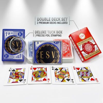 Doppeldeck-Spielkartenset in Casino-Qualität mit Deluxe-Tuck-Box für den Großhandel