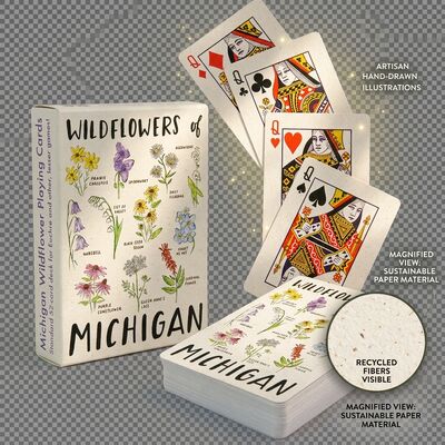 Eco-Friendly Biodegradable Custom Playing Cards Set with Sustainable Paper Material and Personalized Artwork Design