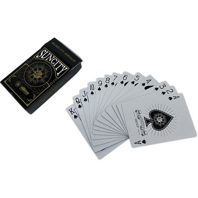 Kundenspezifische Druckplattform des Schwarzen und der Goldspielkarten hergestellt in China