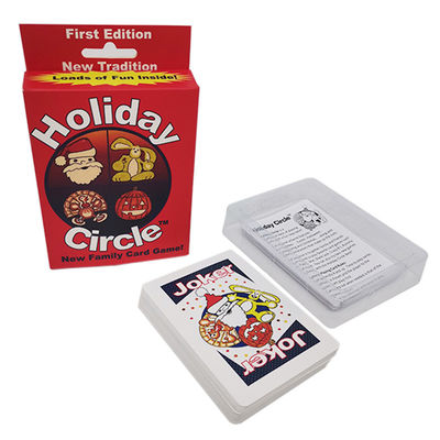 Weihnachtsfeiertags-Spielkarten 57x87mm, die beide vollen Seitenfarben druckten
